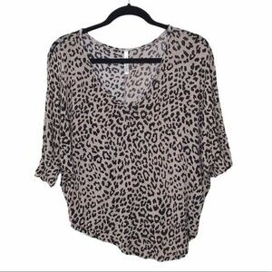 DNA Couture Leopard Animal Print Blouse Medium